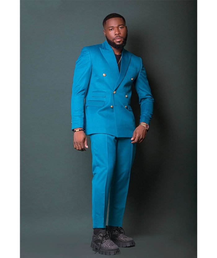 Blue Cornflower, Double breasted suit